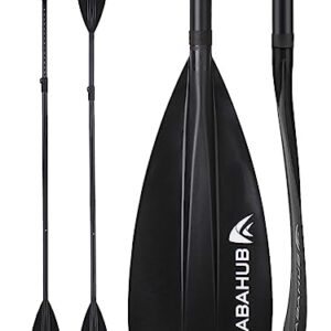 Einstellbares Stand Up Paddle für Paddleboard, Aluminiumlegierung PU-beschichtete Schaft 172-213cm Kunststoff Nylon Klinge Schwarz