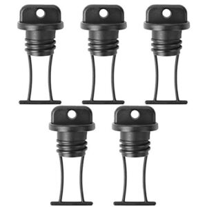 LIOOBO Abflussstopfen für Kajak, Kanu und Boot - schwarz - 5 Stück