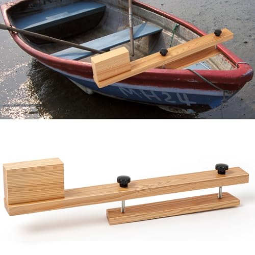Kanu-Troling-Motorhalterung mit Eschenholz-Querstange und Motorblock für schnelles und einfaches Kajakfahren - robuste Halterung aus T6061-Aluminium-Traversen und Eschenholz-Motorblöcken