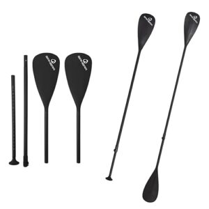 Spinera SUP & Kajak Paddel Classic - 4-teiliges Aluminium Doppelpaddel, verstellbar 165-210 cm, Nylonblätter, leicht und robust - ideal für Stand Up Paddling & Kajak
