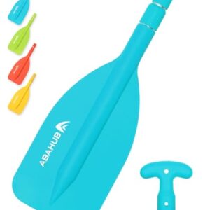 Notfallpaddel mit T-Griff, Teleskopeierbar, Aluminiumschaft, für Kanufahren, Kajak-Sport und Schlauchboot