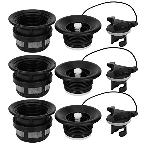 Ersatzventil für Schlauchboote, PVC Bootventil, 3-teilig, perfekt für Aufblasbare Kanus und Kajaks