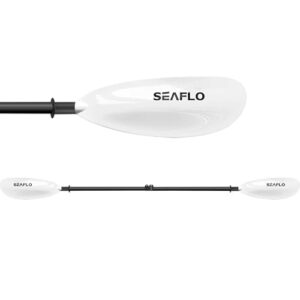 Seaflo Doppelpaddel aus Carbon, sehr leicht, 220-230 cm verstellbar, für Kajakfahrten, Kanufahren, SUP-Paddeln und Bootsfahren geeignet.