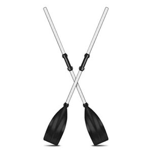 Doppelpaddel für Kajak, Kanu und Ruderboot aus Aluminiumlegierung mit abnehmbarem Design und gerippten Blättern