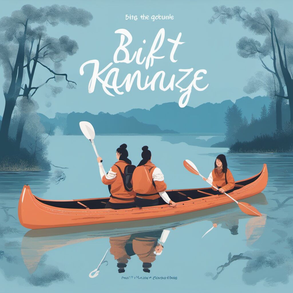 Ein Bild von zwei Personen, die glücklich auf einem See sitzen und Kanus steuern. Ein hochwertiger Kanusitz oder eine bequeme Bank ist ideal für Kajak- oder Kanufahrer.