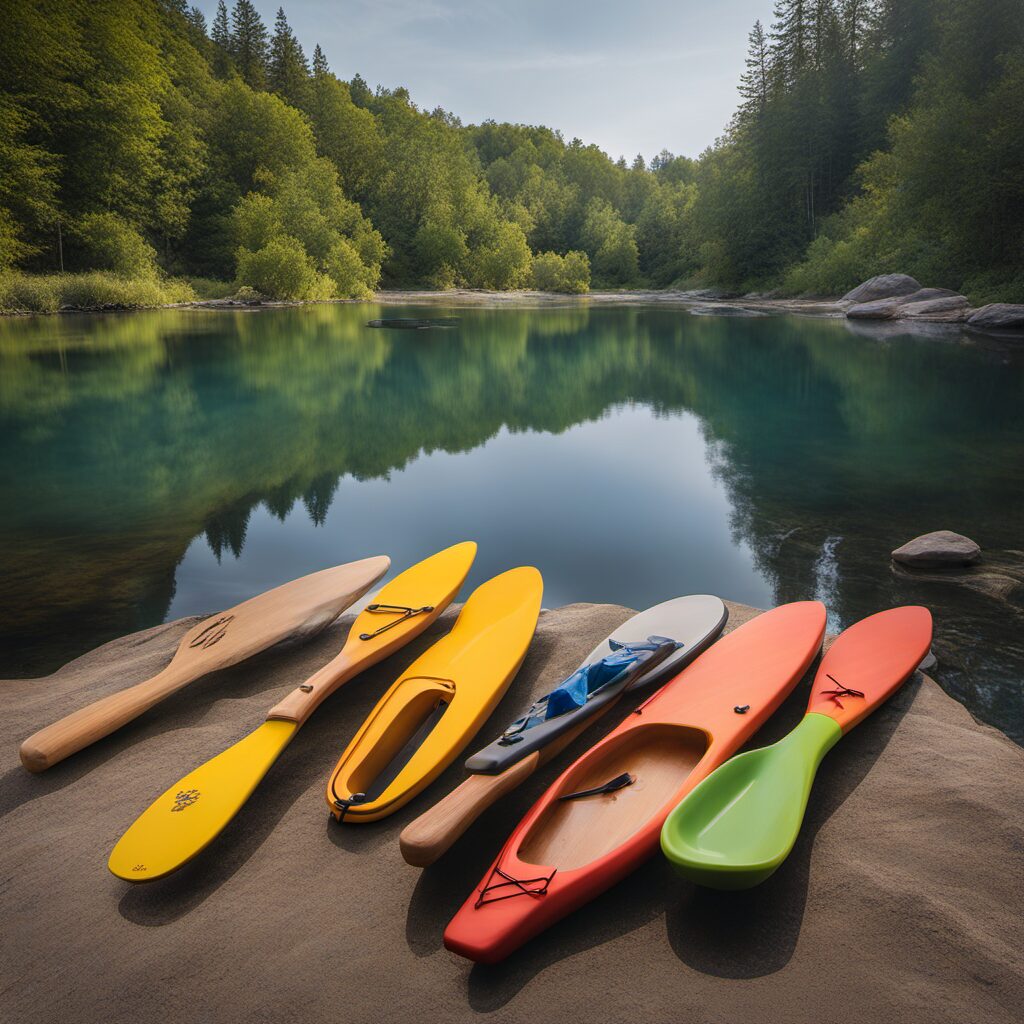 Paddel-Geschenkidee für den Kajakfahrer - verschiedene Farben und Formen