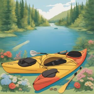 Paddeltasche als Geschenkidee für den Kanufahrer - perfekte Grußkarte oder Geschenk für Wasserliebhaber und Wassersportler, ideal für verschiedene Größen und Ausführungen