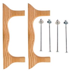 Das perfekte Sitz- und Aufhängesystem für Ihre Kanusitzer, Halterung Canoe Seat Hanging Kit mit 2 Holzwinkel aus Escheholz, Schrauben, Muttern und Unterlegscheiben für Bänke 26 cm.