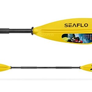 Doppelpaddel, Kajakpaddel, Kanupaddel für Wassersport, Gelbfarbenes Paddel zum Kajaken, Kanufahren und Bootfahren