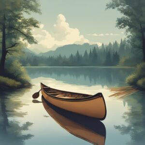 Kanu-Ausstattung wie faltbare Windsegel, robuste Heckrudern und praktische Aufbewahrungssysteme perfekt für deine nächste Kanufahrt