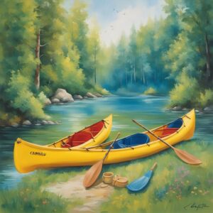 Geschenkidee zum Kanufahren: Hochwertiges 2er-Kanu oder aufblasbares Kanu - die perfekte Idee für Freunde und Familie, ideal für sonnige Tage am See oder Fluss.