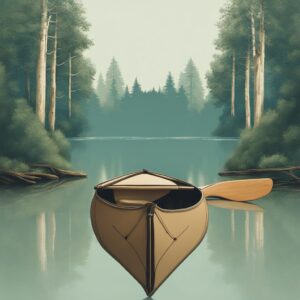 Paddeltasche mit Paddel in einer natürlichen Umgebung - perfekte Geschenkidee für Kanufahrer