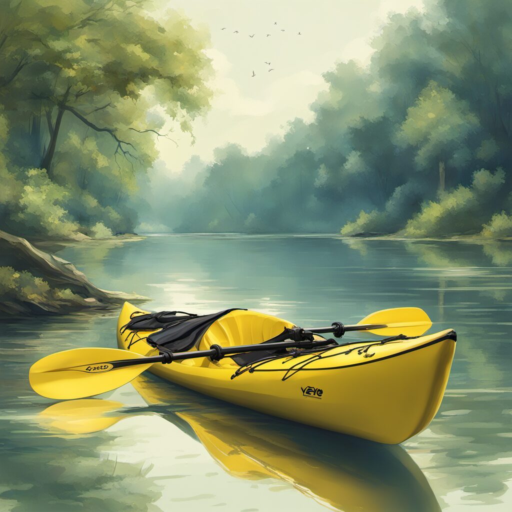 Einsetzbare Paddelzubehör wie VEVOR-Kajakwagen, Kajakgriff, Lyrlody-Doppelpaddel, Dilwe-Ruderhalter oder HanQZen-Getränkehalter zum Geschenk für Kanufahrer