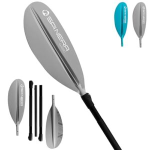 Hochwertiges Paddel für Kajak, Sup und Freizeit - Spinera Performance Paddle mit Fiberglas-Schaft und verstellbarer Länge bis 240cm