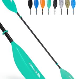 Verstellbares Kajakpaddel von Abahub, 210cm bis 230cm lang, 3-teilige Konstruktion, ideal für Kayak-Fahren, Aluminiumlegierungs-Schaft und Kunststoff-Klinge