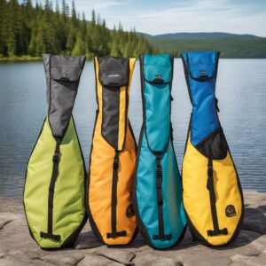 Paddeltaschen mit wasserdichtem Design und gepolsterter Innenausstattung für den bequemen Transport von Kanuausrüstung