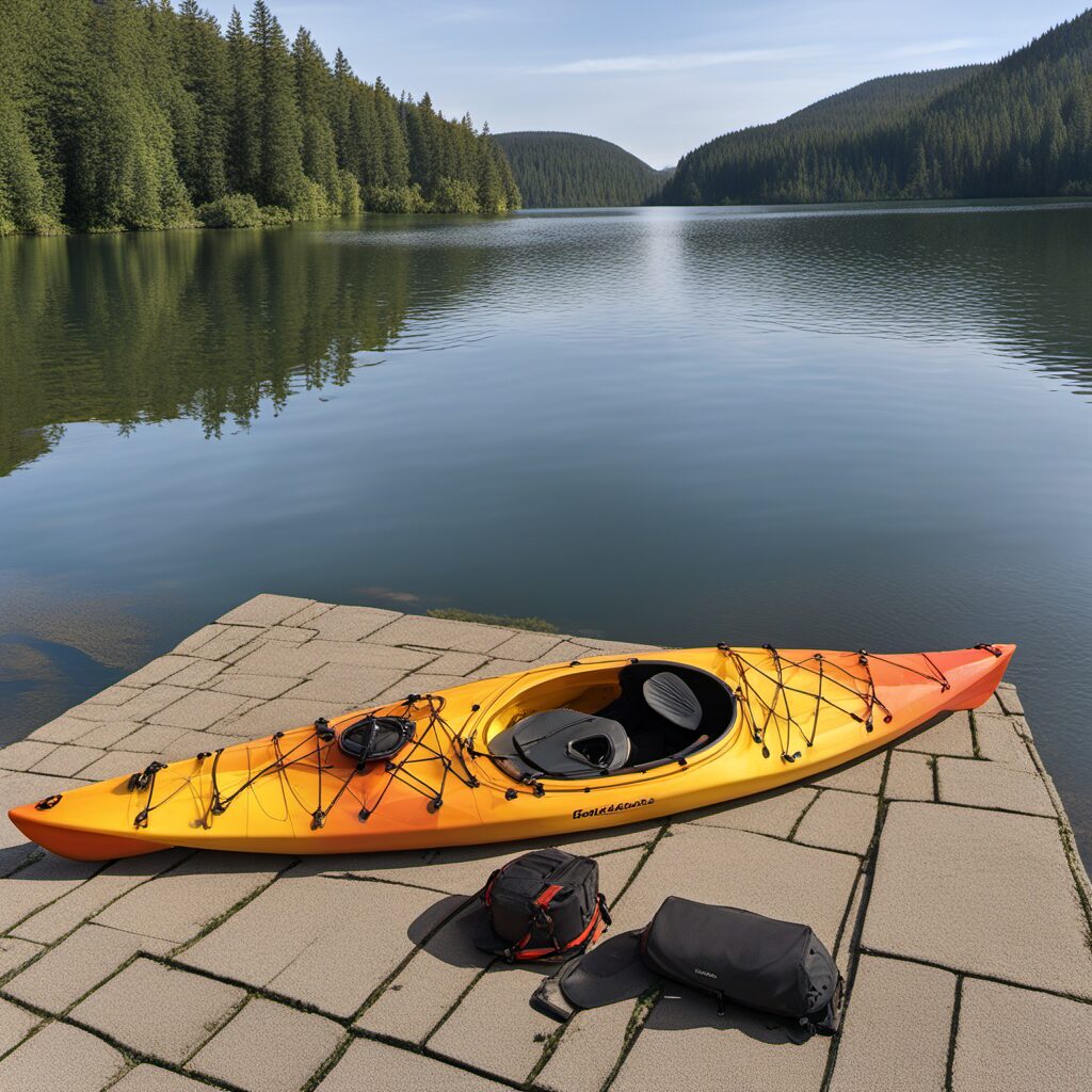 Paddelzubehör wie Ablassstopfen und Transporter, ideale Geschenke für Kanufahrer