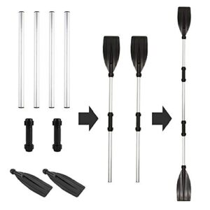 Verstellbares Doppelpaddel aus Aluminiumlegierung für Kajak, Kanu oder aufblasbares Boot. Hochwertige Materialien und einfaches Bedienen machen es ideal für Anfänger und Profis.
