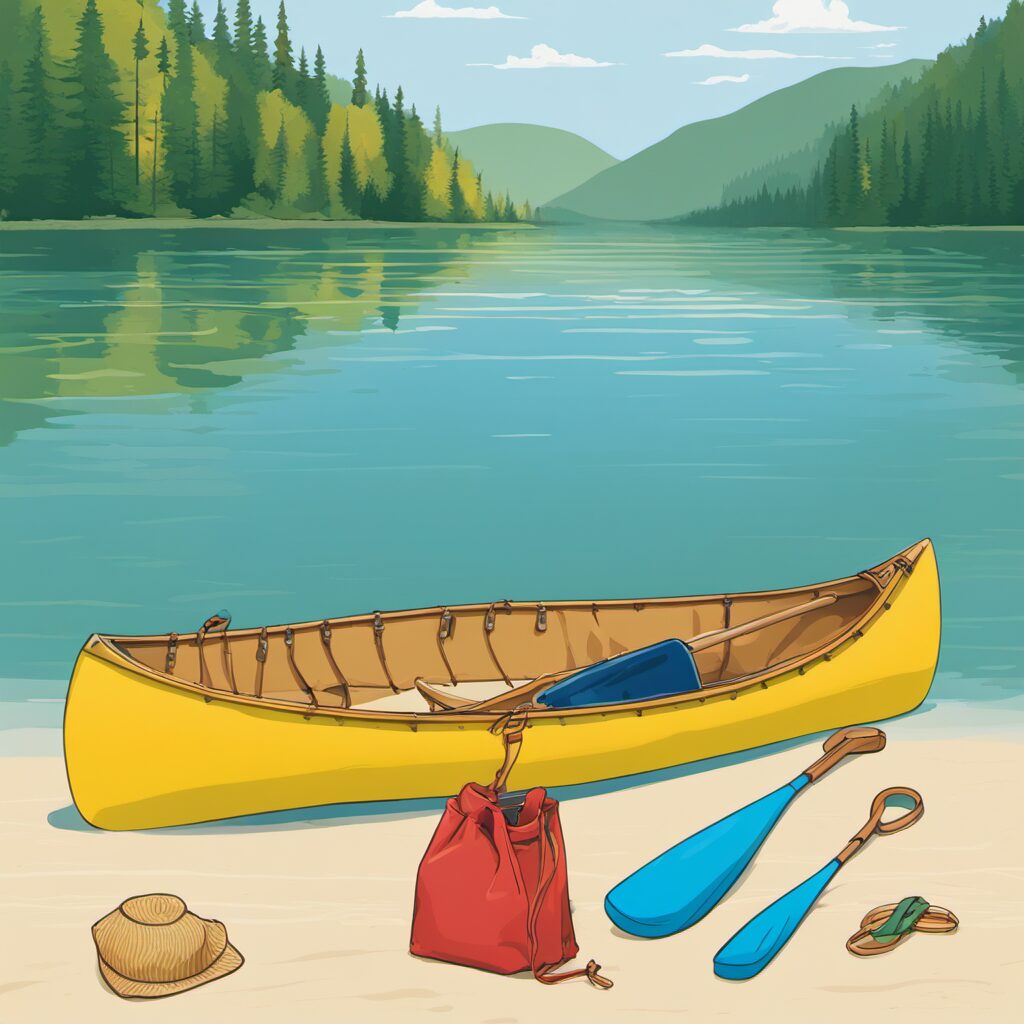 Geschenke für Kanufahren: Sonnenschirm, Paddel-Lehrbuch, Wasserfeste Handy-Hülle, Kanu-Beutel und mehr.