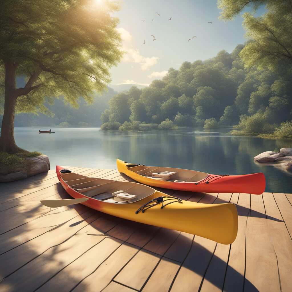 Kanusitzer und Bänke zum Maximieren des Komforts bei Paddeltouren