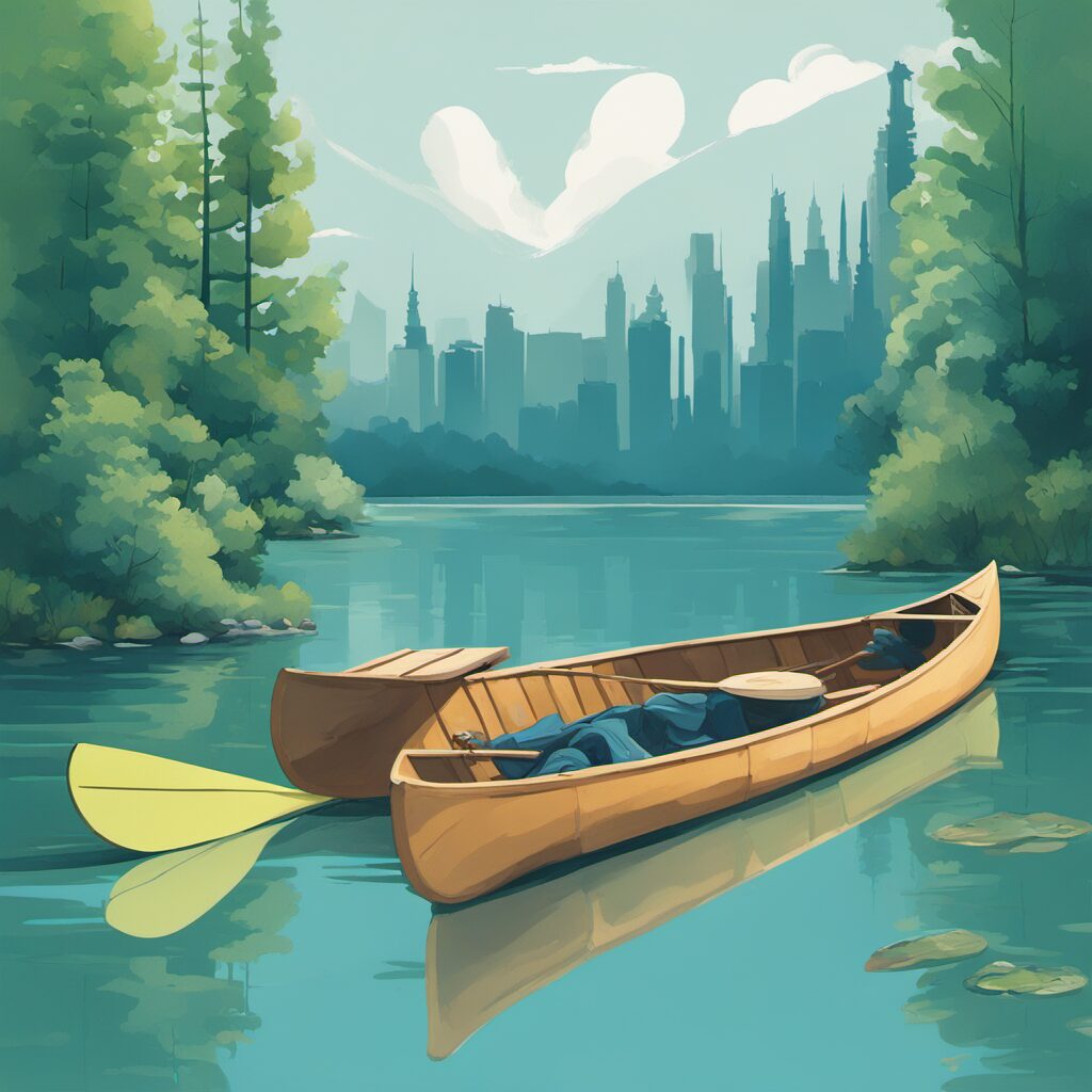 Paddel und Zubehörteile auf ruhigem Wasser - Kanu, Paddelhölzer, ESD-Set, Reinigungsmittel und Werkzeuge