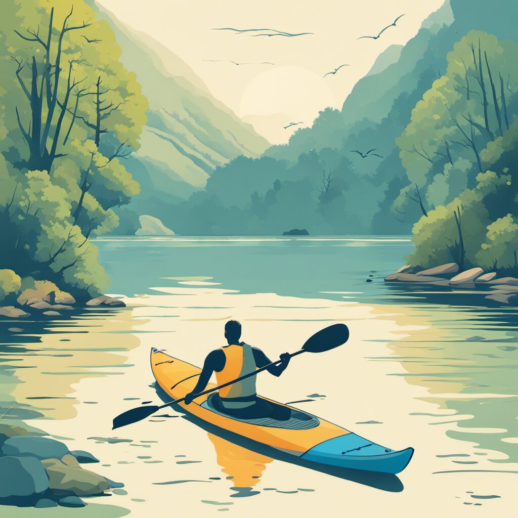 Paddelzubehör wie Pedalo Rollbrett-Paddel, Teleskoppaddel und Navyline Aluminium Profi Stechpaddel ideal als Geschenk für Kanufahrer