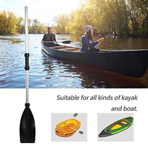 Zweistückiges Aluminium-Kajakpaddel mit prismatischen Blättern für effizientes Paddeln auf dem Wasser, ideal für Kayak, Kanu, Surfboard und Schlauchboot