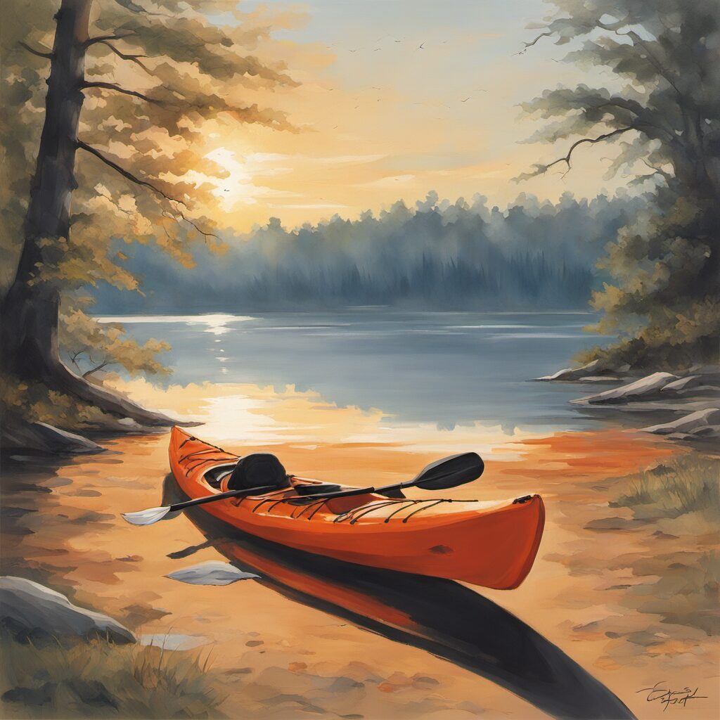 Ein Paar paddelt gemütlich durchs Wasser, während sie mit einem neuen Sitz entspannt sind.