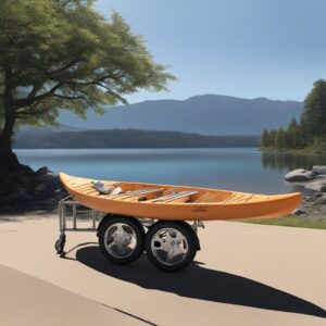 Kajak-Kanu-Trolley mit eloxiertem Aluminium-Design und klappbarer Konstruktion, geeignet für Kanusportler aller Erfahrungsstufen