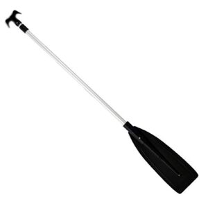 Aluminium Teleskop Stechpaddel 145-195 cm für Bootshaken, schwarzes und silbernes Design
