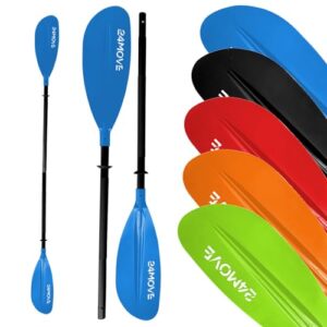 Doppelpaddel LAGO Paddel 220cm Kanupaddel Aluminium, Stand-Up-Paddling, Paddel für Kajak, Schlauchboot, verstellbar, blau